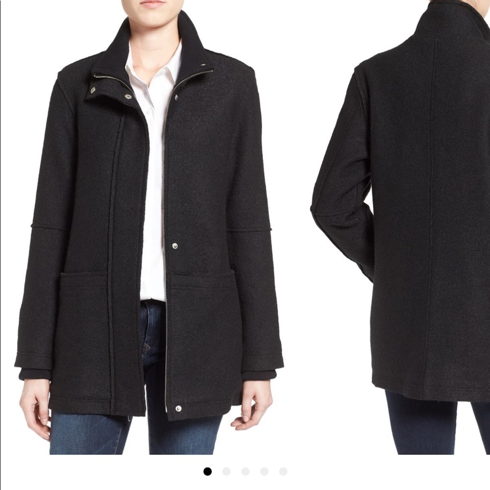 Halogen Zip Front Stand Up Collar Coat - size M